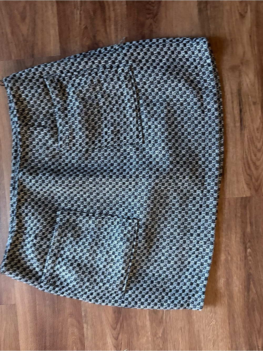 Postage Stamp Skirt Who What Wear 14 Black White Classic Office Workwear